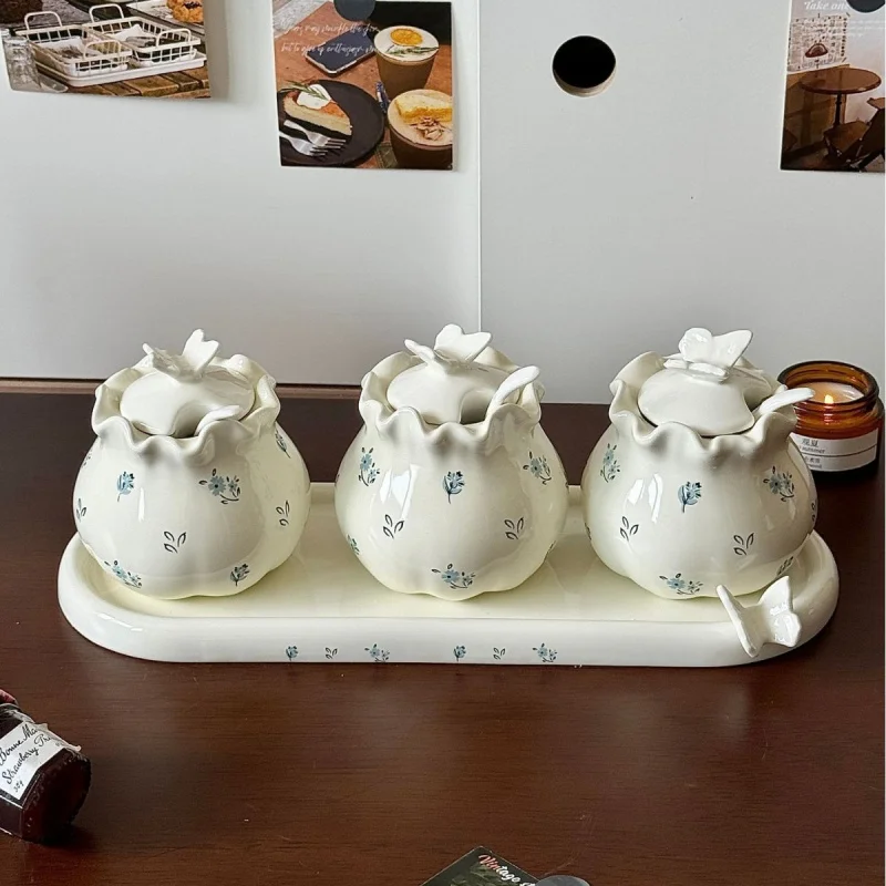 Kitchen Gadgets Vintage - Set of 3 Vintage Porcelain Salt