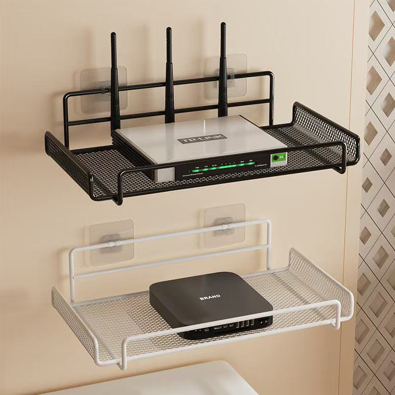 Kitchen Gadgets Storage - No‑Drill Wall Mount Router Shelf Metal
