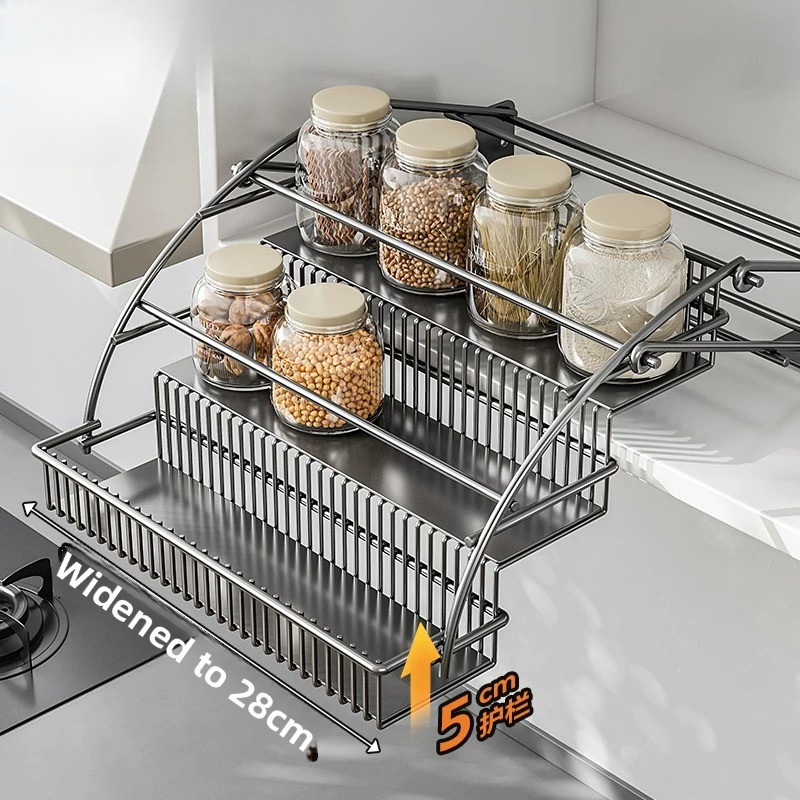 Cabinet Pull Down Basket, 3 Ti - Kitchen Gadgets Hacks ulasan dan harga