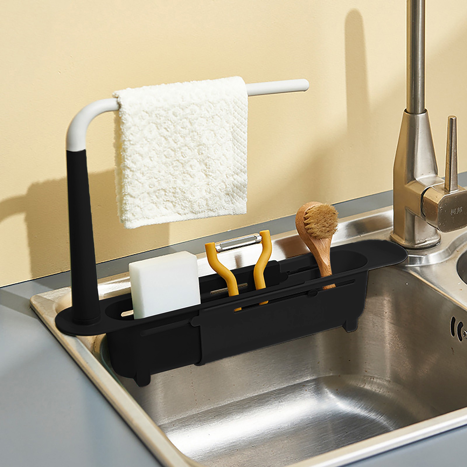 elescopic Sink Shelf Drainer R - Kitchen Gadgets Holder ulasan dan harga