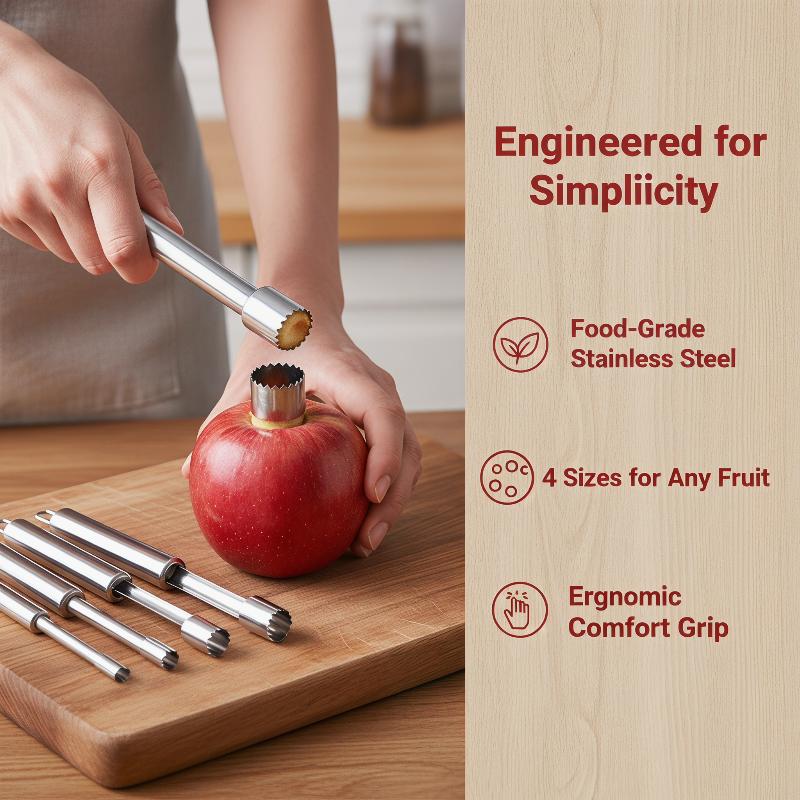 4pcs Fruit Core Remover Cutter - Kitchen Gadgets Tools ulasan dan harga