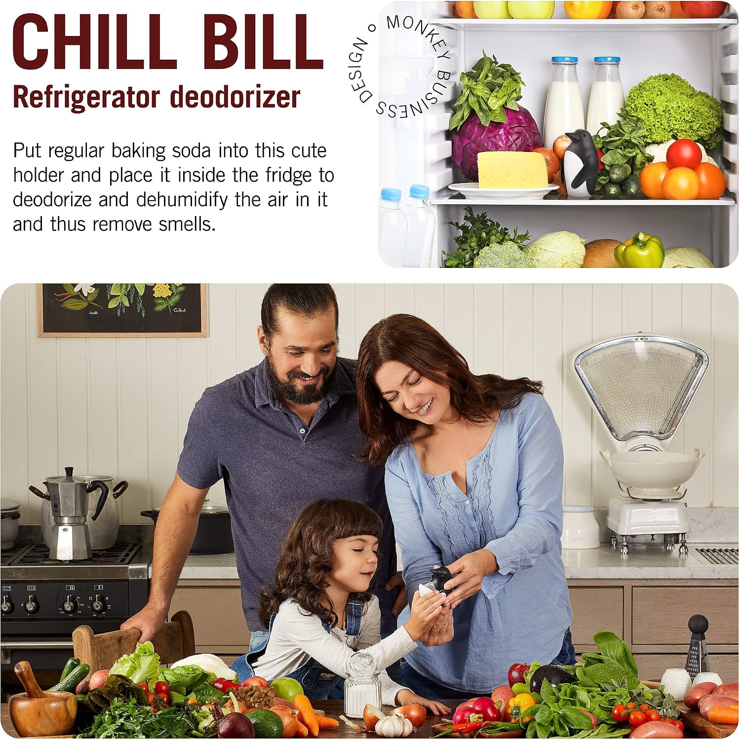 Cute Fridge Deodorizer with Ba - Kitchen Gadgets Holder ulasan dan harga