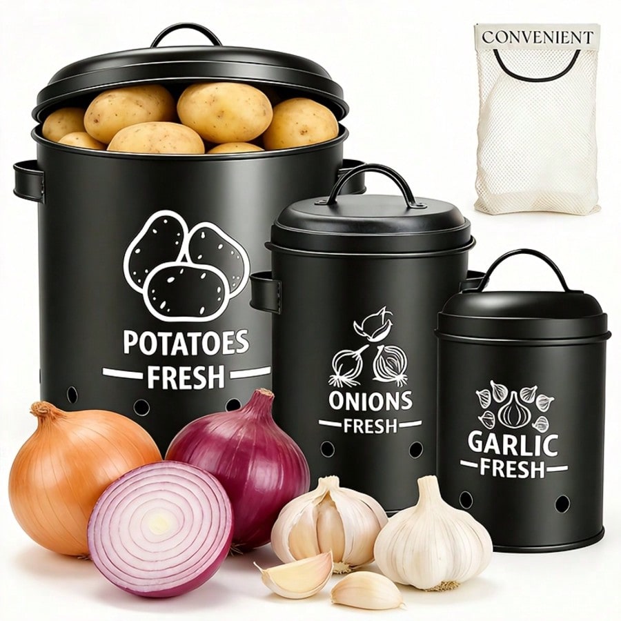 Potato Onion Garlic Storage Bi - Kitchen Gadgets Storage ulasan dan harga