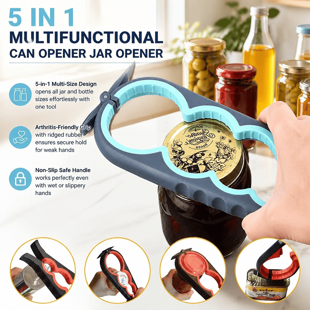 Jar Opener 5 In 1 Bottle Opene - Kitchenaid Kitchen Gadgets ulasan dan harga
