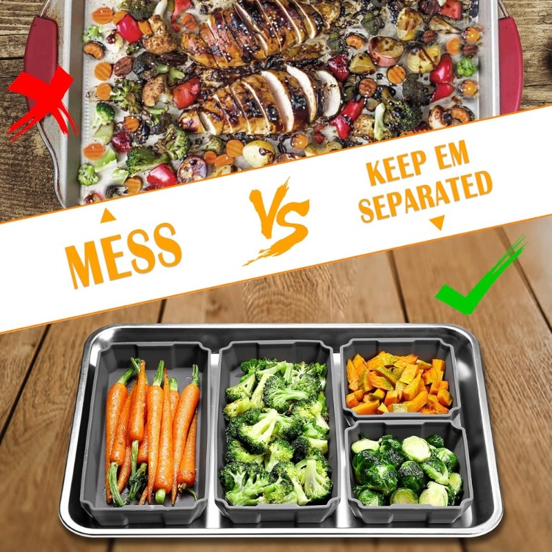 1Set Silicone Sheet Pan Set, X - Air Fryer Accessories ulasan dan harga