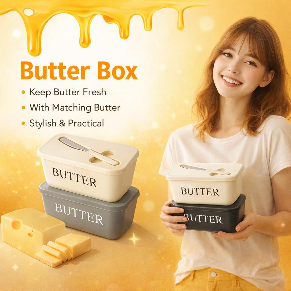 PP Butter Dish with Lid & Spre - Kitchen Gadgets Storage ulasan dan harga