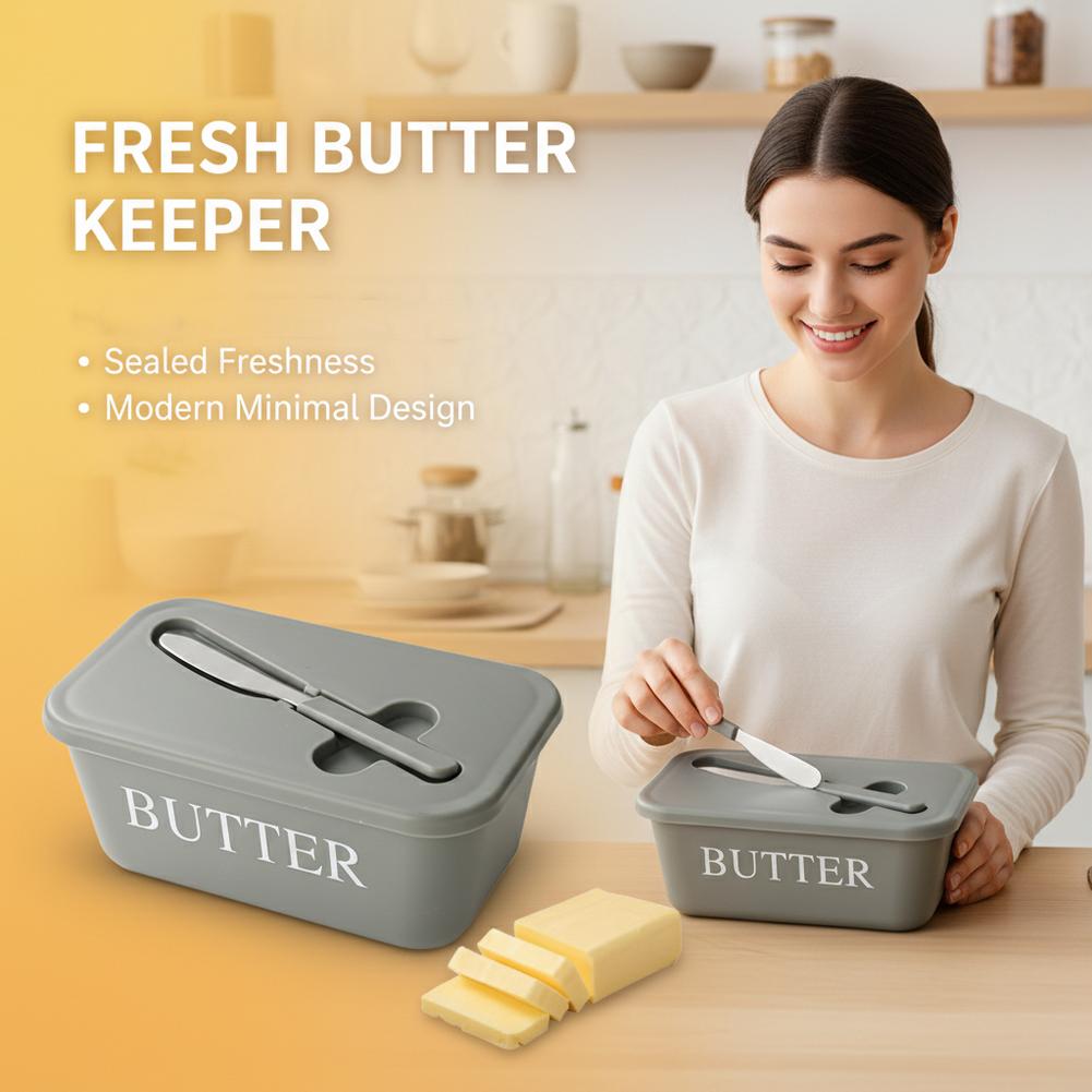 PP Butter Dish with Lid & Spre - Kitchen Gadgets Storage ulasan dan harga
