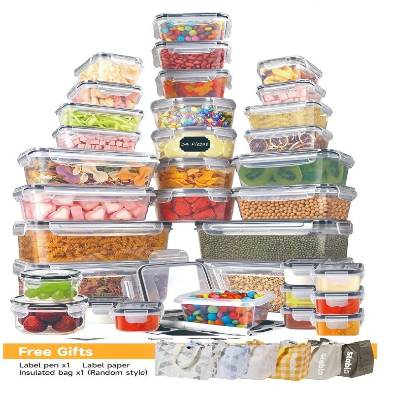 48PCS BPA-Free Food Storage Se - Kitchen Gadgets Storage ulasan dan harga