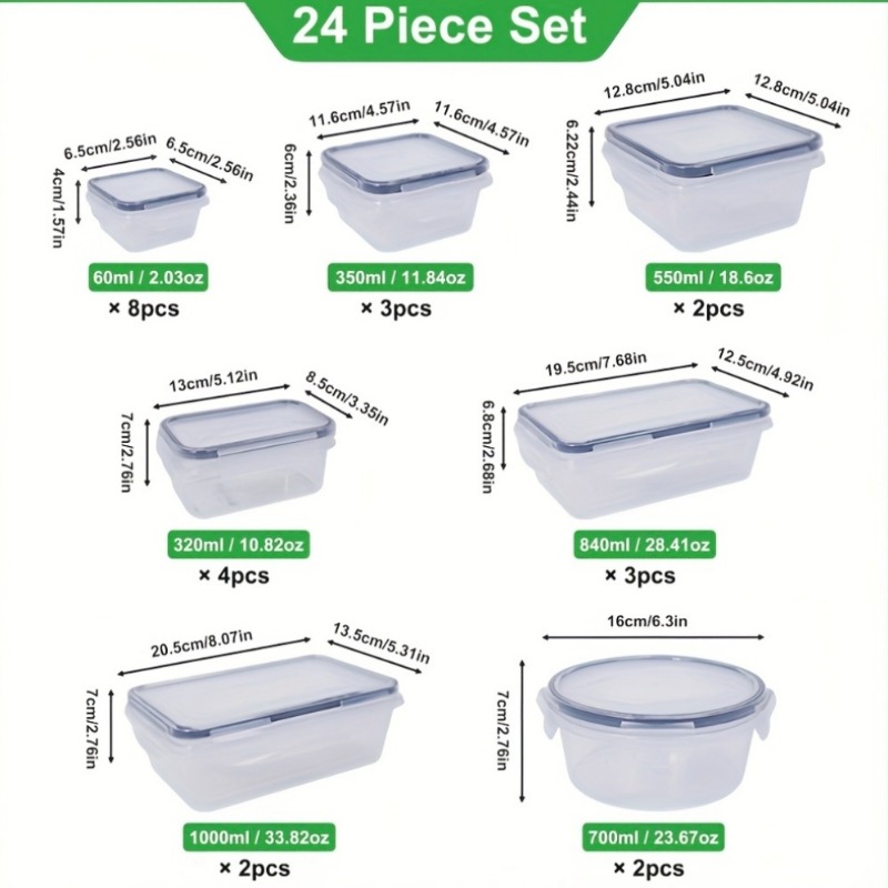 48PCS BPA-Free Food Storage Se - Kitchen Gadgets Storage ulasan dan harga